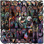 Black Cat Gothic Stickers - Pack 10, Random Mix