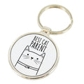 Best Cat Parent Metal Round Key Ring