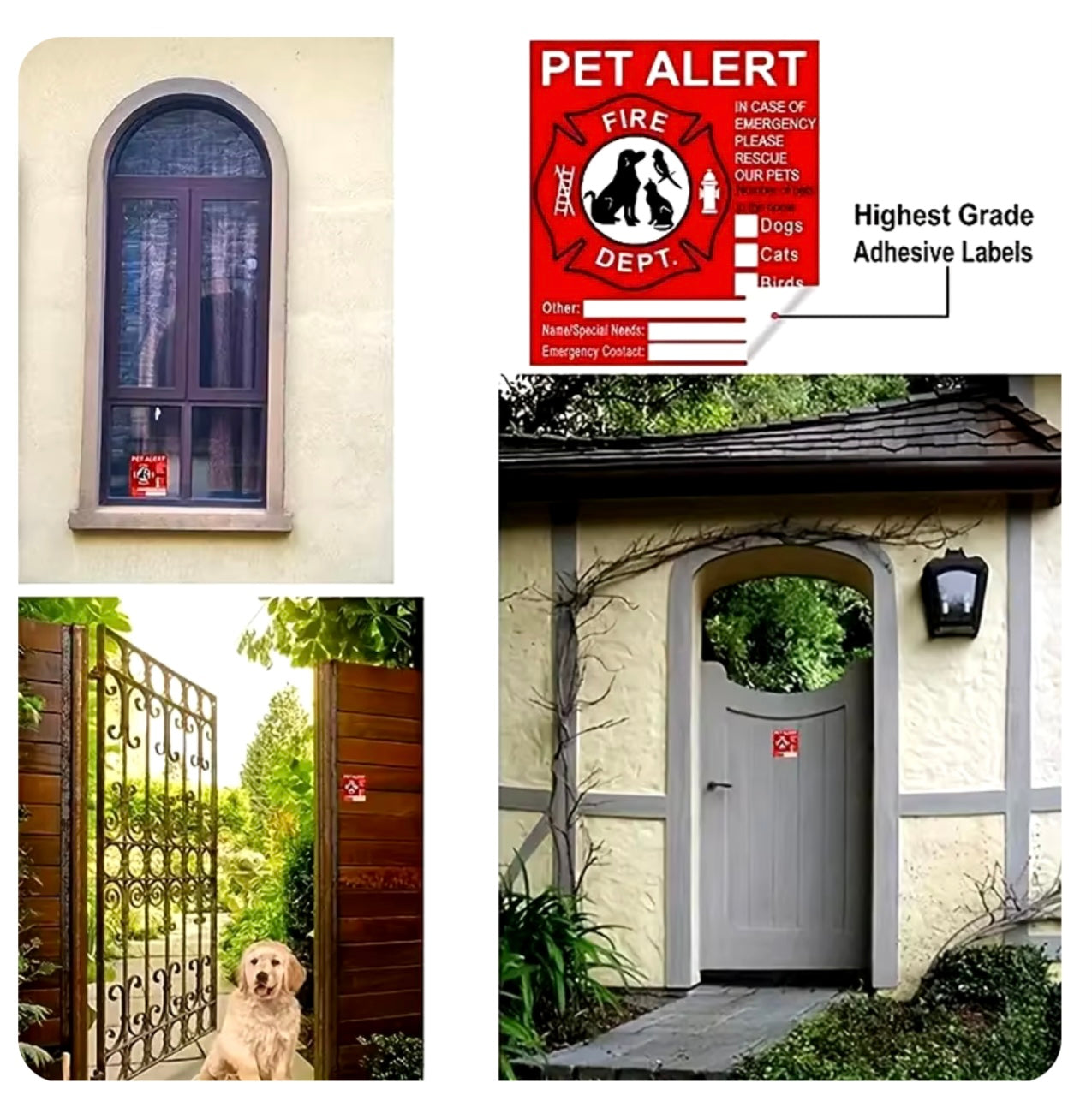 Pet Alert Emergency Sticker for Home