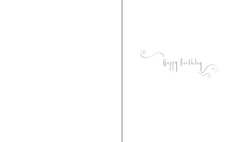 Cat with Butterflies Purrfect Birthday Card with Gold Foil