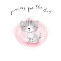 Pretty Cat Greetings Card - Princess for the Day