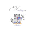 Cat Scottish Themed Birthday Card - Bagpipes