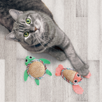KONG Tropics Sea Pals Catnip Crinkle Cat Toys 2 Pack