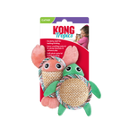 KONG Tropics Sea Pals Catnip Crinkle Cat Toys 2 Pack
