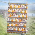Emma Ball Cats in Hats Large Cotton Tea Towel