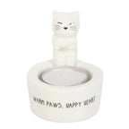 Warm Paws Happy Heart Cat Tea Light Holder – Cat Lover Gift & Home Decor