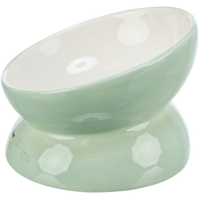 Trixie Elevated Ceramic Cat Food Water Bowl “I Love my Cat” Design