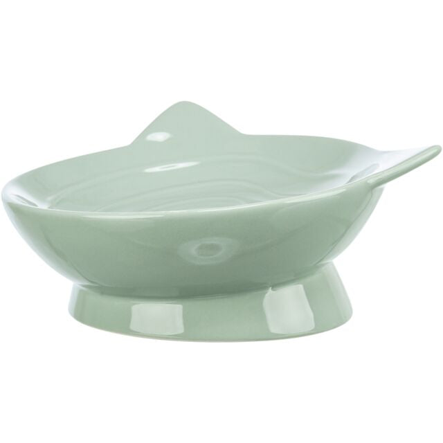 Trixie Large Elevated Ceramic Cat Food Water Bowl Aqua