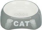 Trixie Cat Food Water Ceramic Bowl - Fishbone & Cat Design, 3 Colours