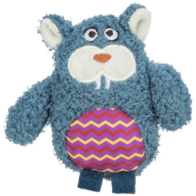 Trixie Plush Fun Blue Monster Cat Toy with Catnip