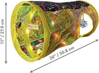 KONG Cave Rave tunnel with colourful interior and dimensions displayed