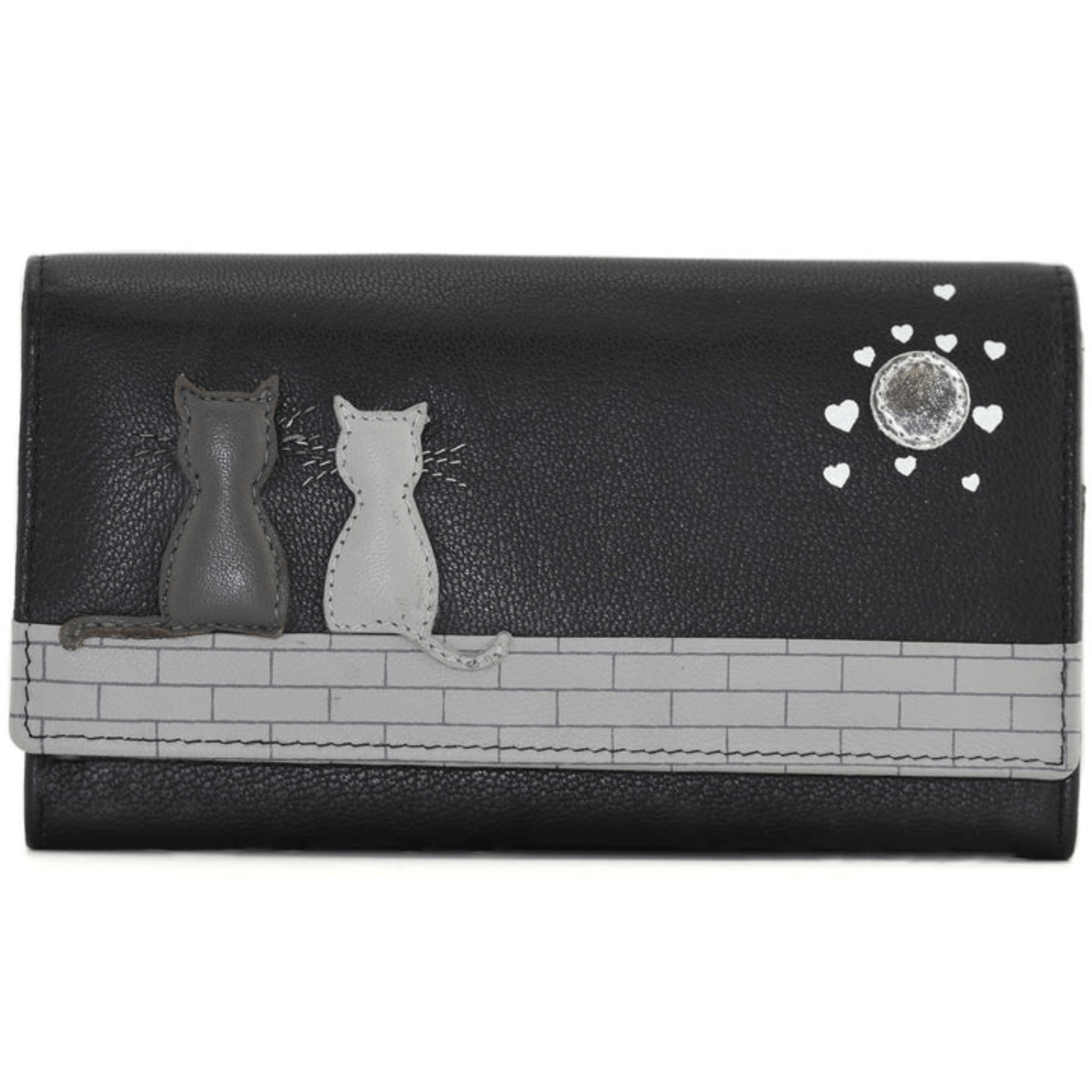 Purse Mala Leather Midnight Cats Leather Matinee Purse with RFID Protection