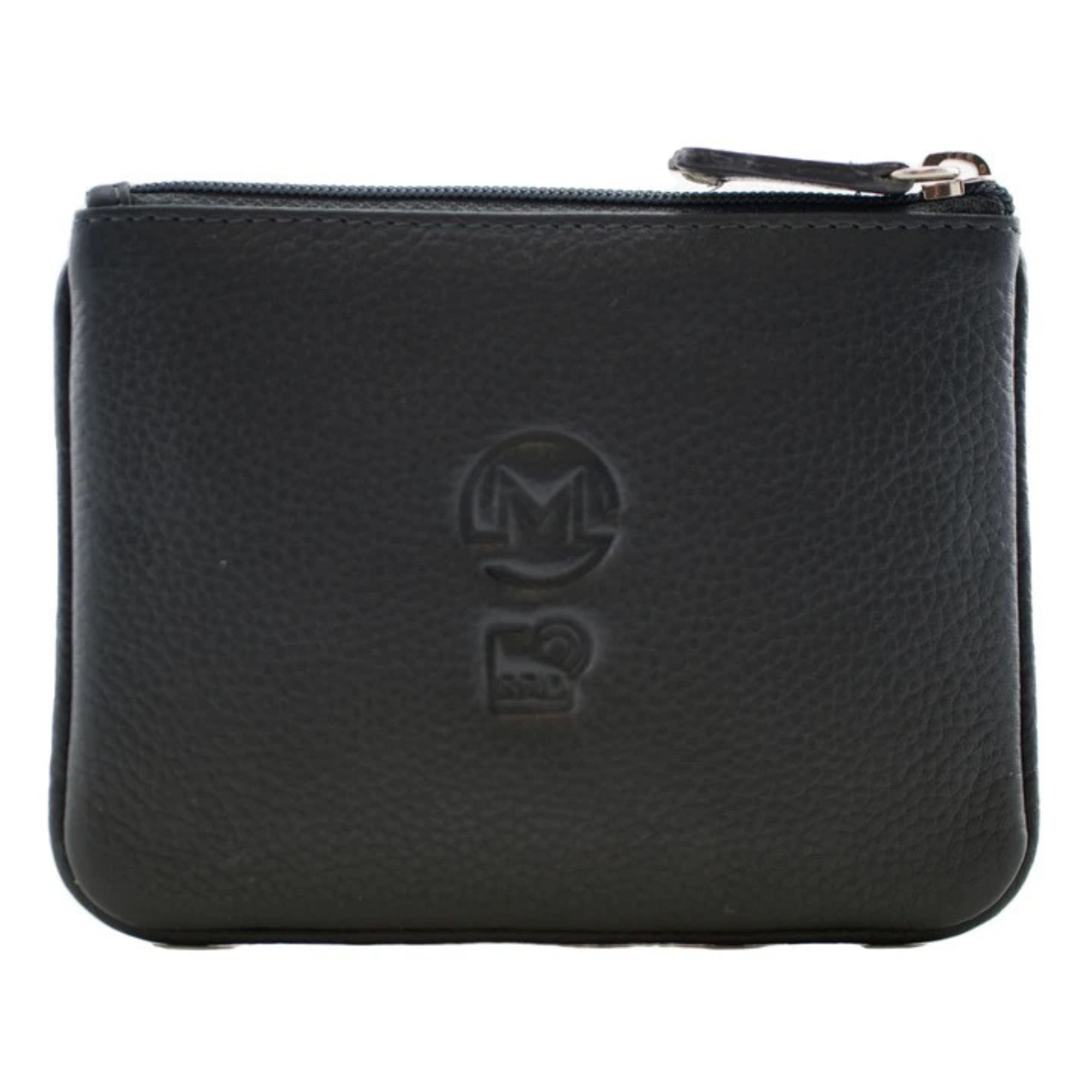 Rear of Mala Leather The Meowfia leather coin and card purse with RFID protection featuring a group of cat appliqué characters on soft leather