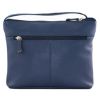 Back of Mala Leather Alley Cats leather midi cross body bag with playful cat appliqué design
