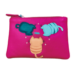 Wallets & Money Clips Mala Leather Pinky Cat & Mouse Leather Coin Purse