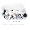 Marie Brown Fine Art Cats 2027 wall calendar featuring watercolour cat artwork