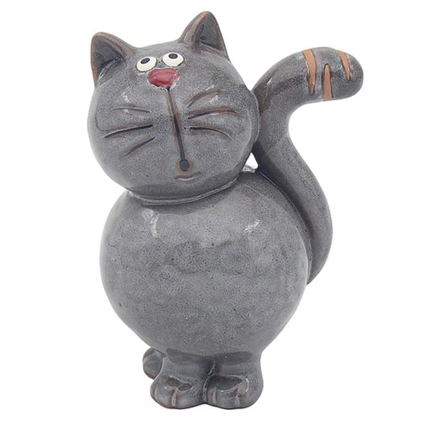 Figurines Medium Ceramic Glazed Cat Figurine – Leonardo Collection Farmyard Fun