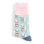 Socks Miss Sparrow Ladies' Bamboo Socks – Cosy Kitties Duck Egg