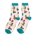 Socks Miss Sparrow Ladies' Bamboo Socks – Party Cats Cream