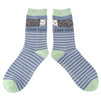 Socks Miss Sparrow Ladies' Bamboo Socks – I Loaf You Denim