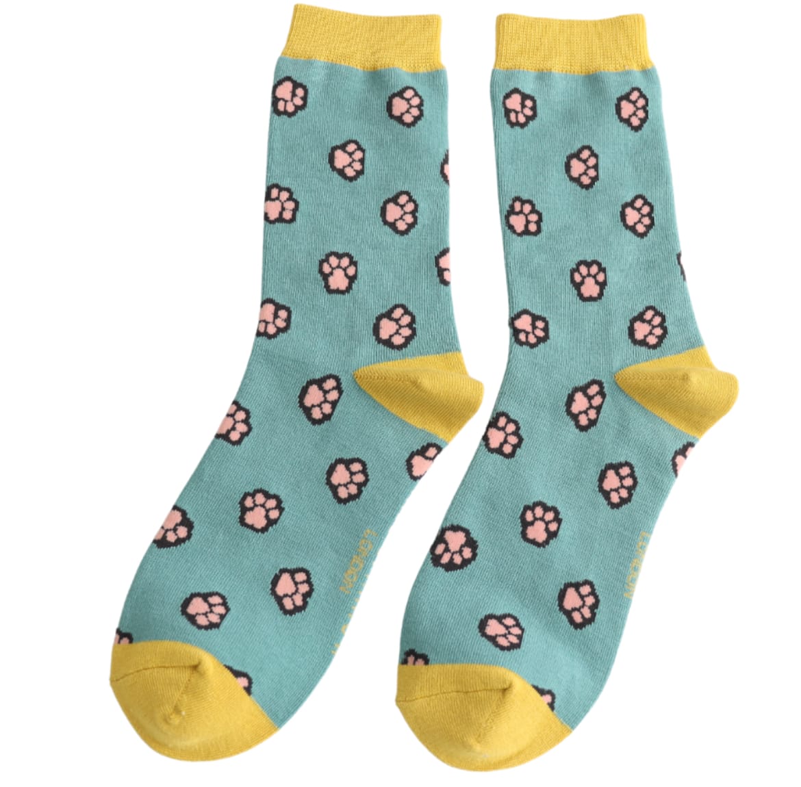 Socks Miss Sparrow Ladies' Bamboo Socks – Jelly Bean Paws Duck Egg