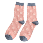 Socks Miss Sparrow Ladies' Bamboo Socks – Jelly Bean Paws Dusky Pink