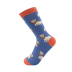 Socks Miss Sparrow Ladies Bamboo Cat Socks 'Lions’ Denim
