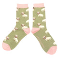 Socks Miss Sparrow Ladies' Bamboo Socks – Lions Olive Green