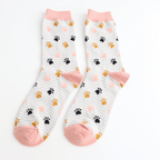 Socks Miss Sparrow Ladies' Bamboo Socks – Paws & Stripes Silver