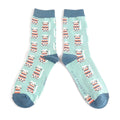 Socks Miss Sparrow Ladies' Bamboo Socks – Cosy Kitties Duck Egg