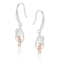 Equilibrium Silver Plated Moon Gazing Cat Earrings
