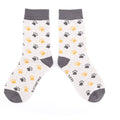 Socks Mr Heron Boys' Bamboo Cat Socks 'Paddy Paws' – Silver, Age 2–3 Years