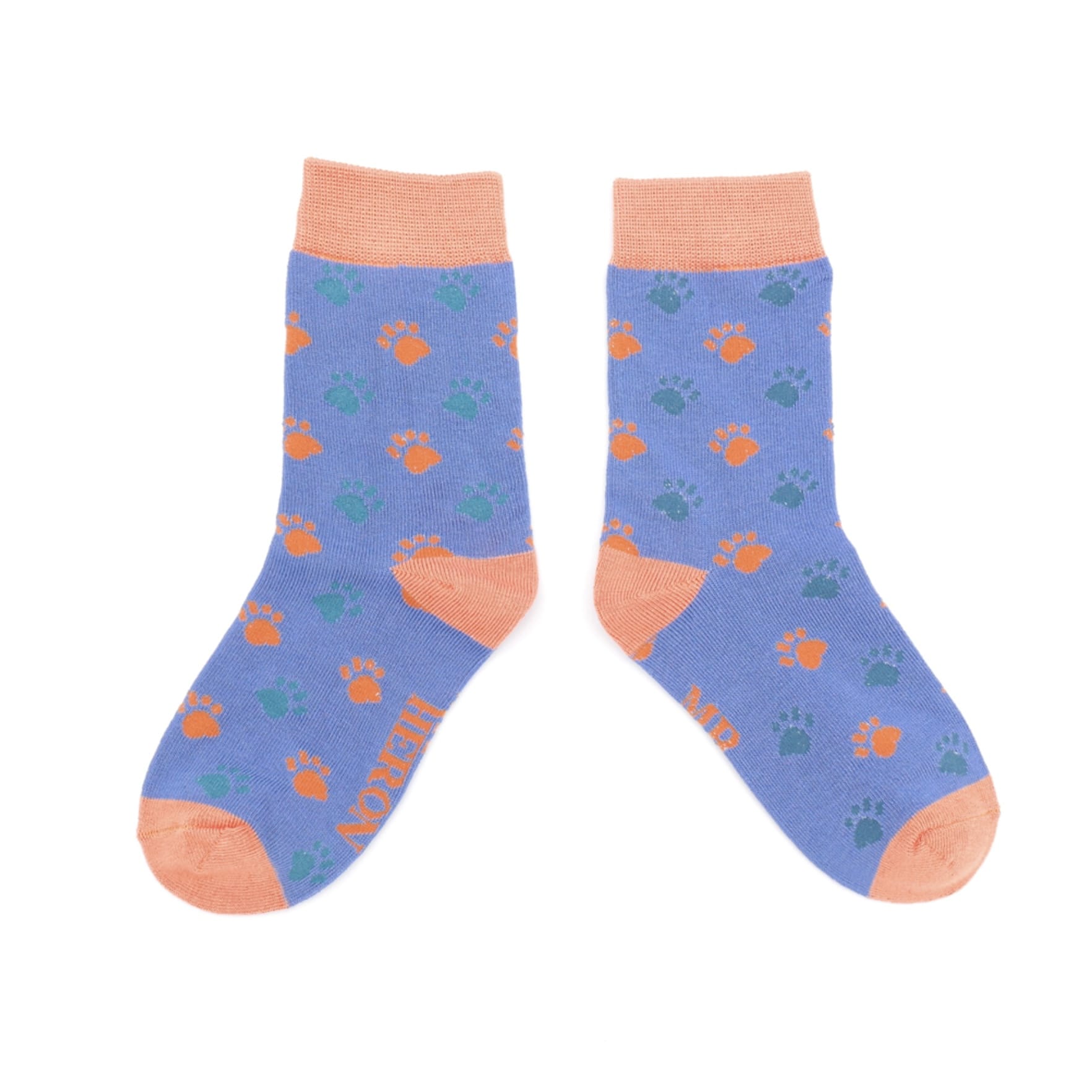 Socks Mr Heron Boys' Bamboo Cat Socks 'Paddy Paws' – Denim, Age 2–3 Years