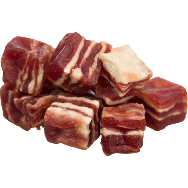 Small brown and cream layered meat treat cubes from the Trixie PREMIO Cat Advent Calendar assortment