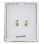 Equilibrium Paua Shell Cat silver plated earrings presented in Equilibrium gift box