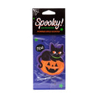 Pumpkin Spice Black Cat and Pumpkin Halloween air freshener in retail packaging