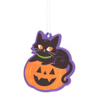Close-up of Pumpkin Spice Black Cat and pumpkin shaped air freshener