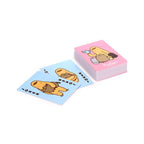 Official Pusheen playing card deck displaying the illustrated card back alongside two unique Pusheen Joker cards.