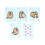 Diamond suit cards from the Pusheen playing card deck featuring Pusheen enjoying coffee, milkshake, burgers and fries.