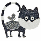 Equilibrium Silver Plated Quirky Cat Magnetic Brooch