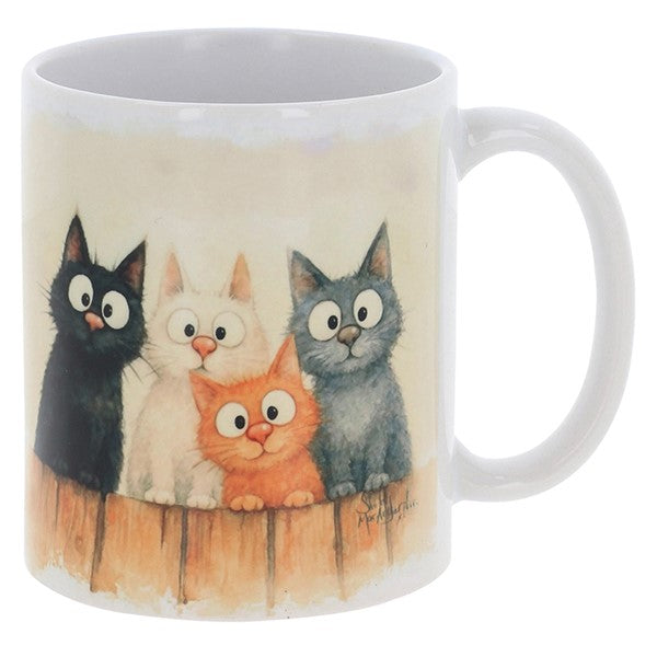 Mug with cartoon Rascals cats design on a white background