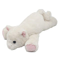 Recycled Pet Pals 40cm cream laying cat soft toy with pink ears and paw pads