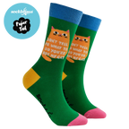 Socktopus x The Paper Tail Don't Tell Me What To Do cat socks showing the ginger cat slogan design alongside the collaboration logo.