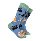 Socktopus Ladies Cat Lover Socks – Denim Blue