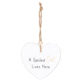 Hanging Sign Spoiled Cat Wooden Heart Hanging Plaque – Cute Gift for Cat Lovers