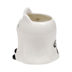 Side view of Ghost Cat Halloween shaped ceramic mug