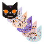 Halloween cat shaped sticker book with assorted spooky sticker sheets