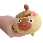 Ginger Squeezy Stretchy Cat Stress Reliever Toy stretched around a hand