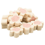 Flower shaped salmon cat treats with pink centres from Trixie Advent Calendar