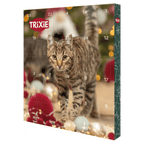 Trixie Advent Calendar for Cats with 24 festive treat doors featuring a tabby kitten and Christmas decorations